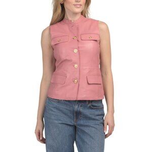 BOD & CHRISTENSEN Dusty Rose Leather Charlize Vest